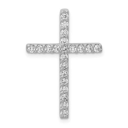 Image of 14k White Gold Lab Grown Diamond SI1/SI2 GHI Cross Pendant PM4979