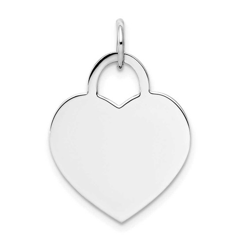 Image of 14K White Gold Large Engravable Heart Pendant XWM526/11