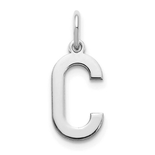 Image of 14K White Gold Letter C Initial Charm XNA1336W/C