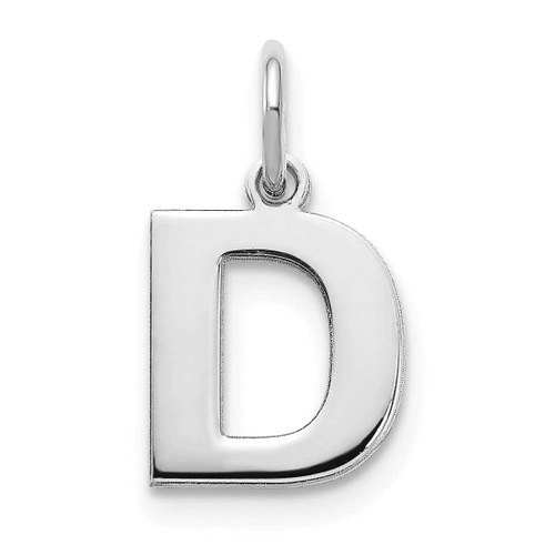 Image of 14K White Gold Letter D Initial Charm XNA1337W/D