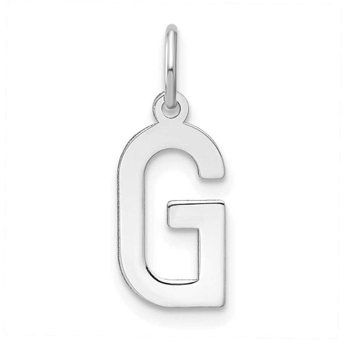 Image of 14K White Gold Letter G Initial Charm XNA1336W/G