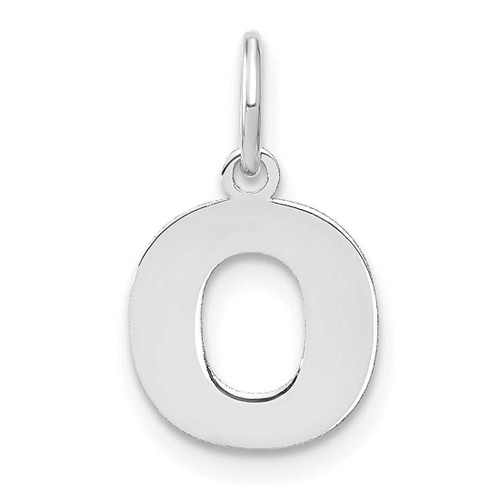 Image of 14K White Gold Letter O Initial Charm XNA1337W/O
