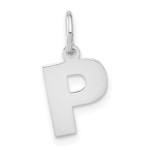 Image of 14K White Gold Letter P Initial Charm XNA1337W/P