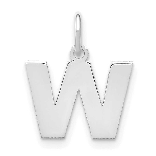 Image of 14K White Gold Letter W Initial Charm XNA1337W/W