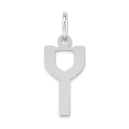 Image of 14K White Gold Letter Y Initial Charm XNA1336W/Y