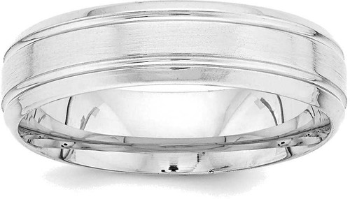 Image of 14K White Gold Light Comfort Fit Fancy Band Ring WB103L