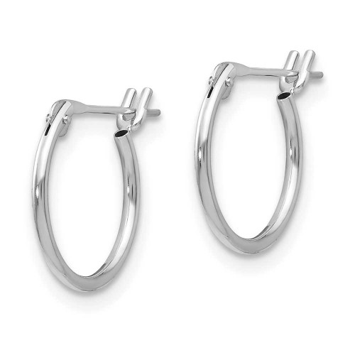 Image of 9mm 14K White Gold Madi K 1mm Hoop Earrings