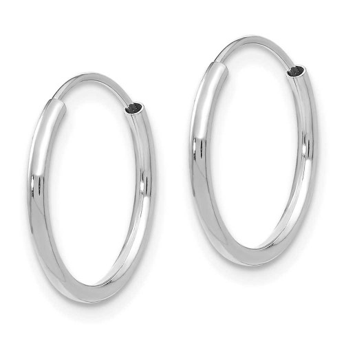 Image of 13mm 14k White Gold Madi K Endless Hoop Earrings SE191