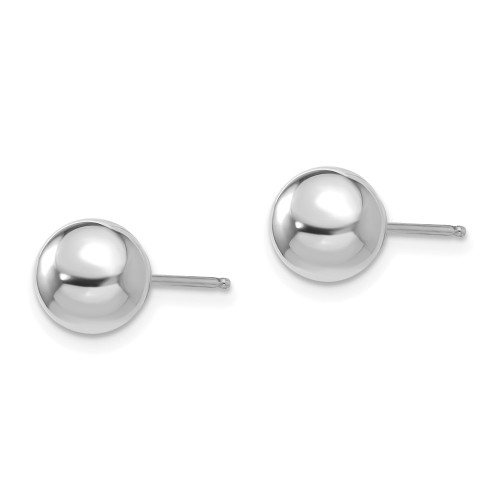 Image of 7mm 14k White Gold Madi K Polished 7mm Ball Post Earrings