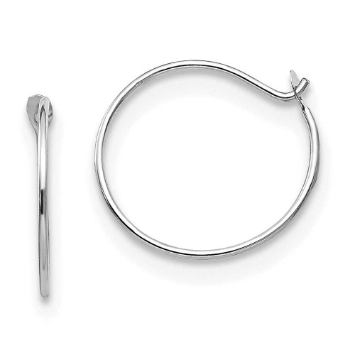 Image of 9mm 14K White Gold Madi K Small Endless Hoop Earrings