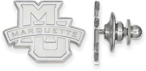 Image of 14K White Gold Marquette University Lapel Pin by LogoArt
