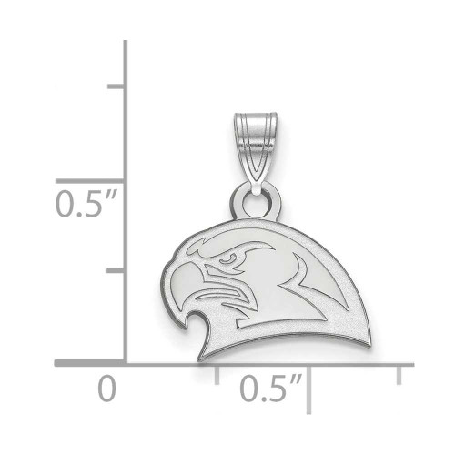 Image of 14K White Gold Miami University Small Pendant by LogoArt (4W024MU)