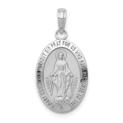 Image of 14K White Gold Miraculous Medal Pendant M1432W