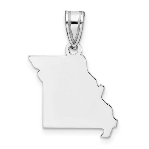 Image of 14K White Gold Missouri State Pendant