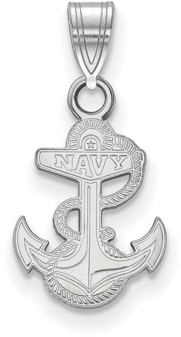 Image of 14K White Gold Navy Small Pendant by LogoArt
