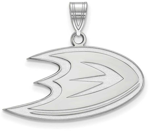 Image of 14K White Gold NHL Anaheim Ducks Medium Pendant by LogoArt