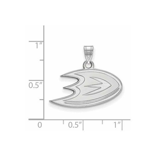 Image of 14K White Gold NHL Anaheim Ducks Small Pendant by LogoArt
