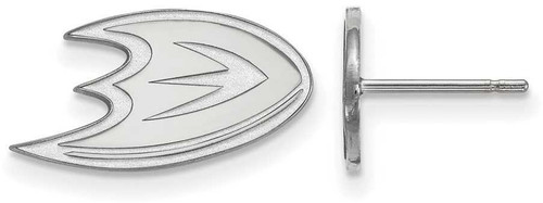 Image of 14K White Gold NHL Anaheim Ducks X-Small Post Earrings by LogoArt