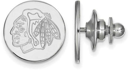Image of 14K White Gold NHL Chicago Blackhawks Lapel Pin by LogoArt