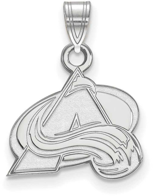 Image of 14K White Gold NHL Colorado Avalanche Small Pendant by LogoArt