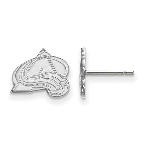 14K White Gold NHL Colorado Avalanche X-Small Post Earrings by LogoArt