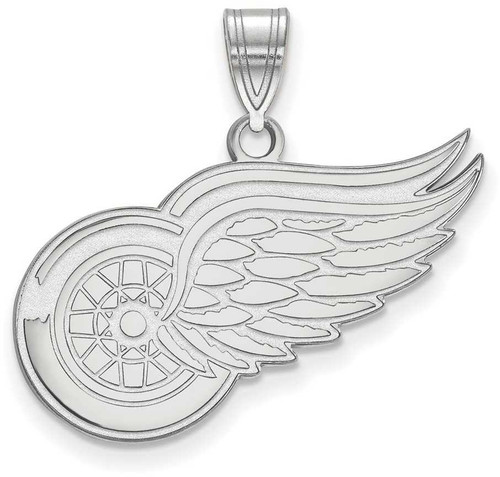 Image of 14K White Gold NHL Detroit Red Wings Large Pendant by LogoArt