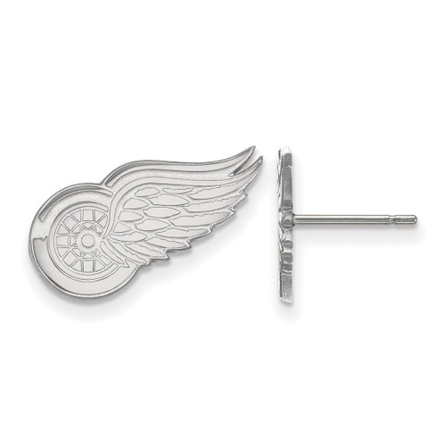 14K White Gold NHL Detroit Red Wings Small Post Earrings by LogoArt