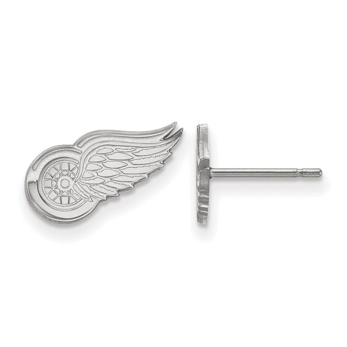 14K White Gold NHL Detroit Red Wings X-Small Post Earrings by LogoArt