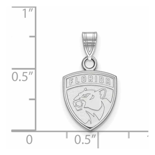 Image of 14K White Gold NHL Florida Panthers Small Pendant by LogoArt