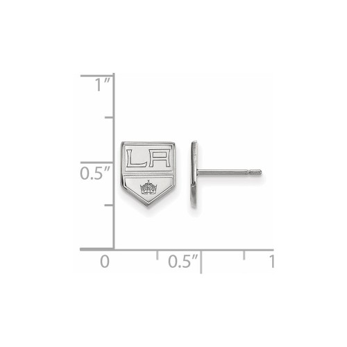 Image of 14K White Gold NHL Los Angeles Kings X-Small Post Earrings by LogoArt