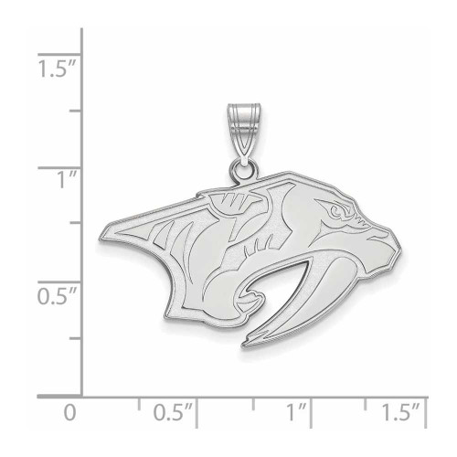 Image of 14K White Gold NHL Nashville Predators Large Pendant by LogoArt