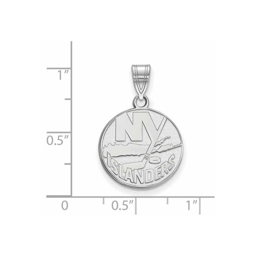 Image of 14K White Gold NHL New York Islanders Medium Pendant by LogoArt