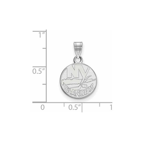 Image of 14K White Gold NHL New York Islanders Small Pendant by LogoArt