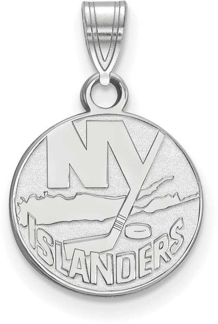 Image of 14K White Gold NHL New York Islanders Small Pendant by LogoArt