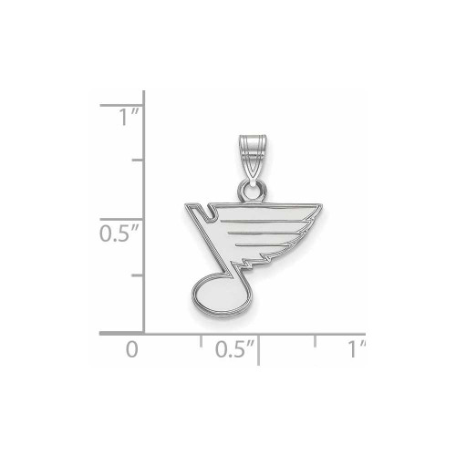 Image of 14K White Gold NHL St. Louis Blues Small Pendant by LogoArt
