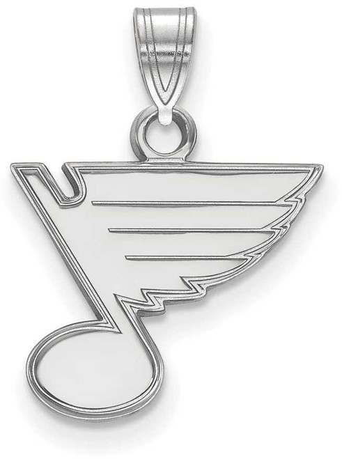 Image of 14K White Gold NHL St. Louis Blues Small Pendant by LogoArt