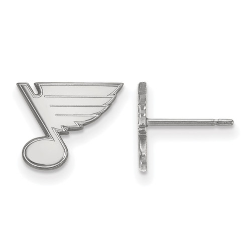 14K White Gold NHL St. Louis Blues X-Small Post Earrings by LogoArt