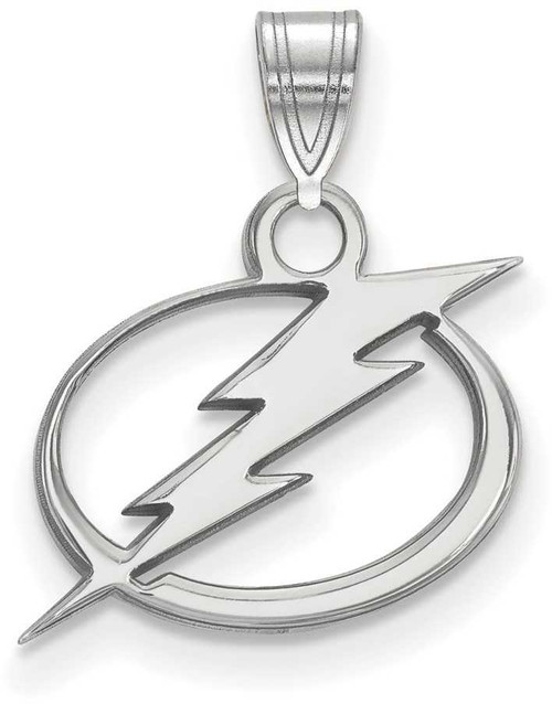 Image of 14K White Gold NHL Tampa Bay Lightning Small Pendant by LogoArt