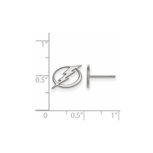14K White Gold NHL Tampa Bay Lightning X-Small Post Earrings by LogoArt