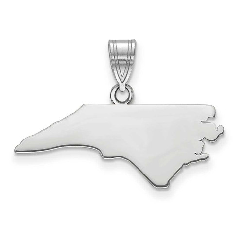 Image of 14K White Gold North Carolina State Pendant