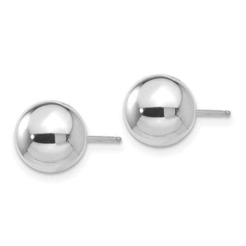 Image of 8mm 14K White Gold Polished 8mm Ball Stud Post Earrings