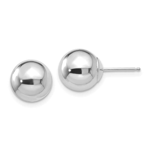 Image of 9mm 14K White Gold Polished 9mm Ball Stud Post Earrings