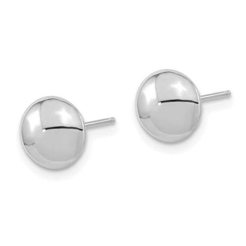 Image of 8mm 14K White Gold Polished Button Stud Post Earrings YE1818W