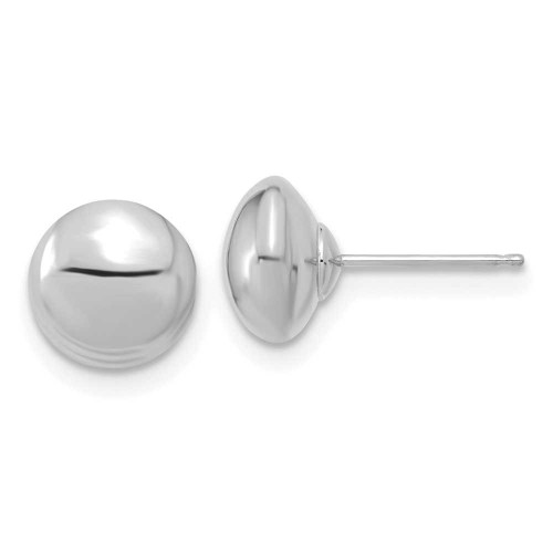 Image of 8mm 14K White Gold Polished Button Stud Post Earrings YE1818W