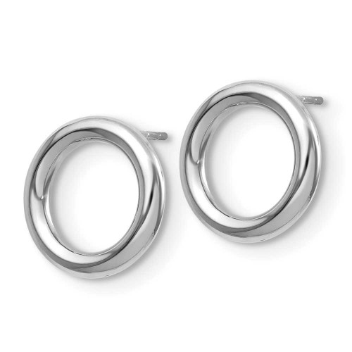 Image of 15mm 14K White Gold Polished Circle Post Earrings