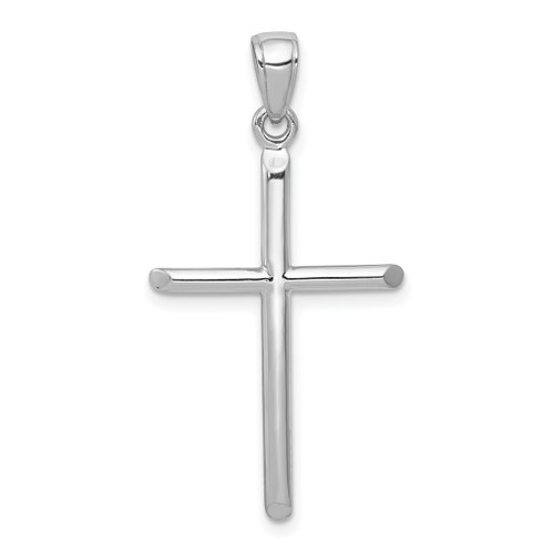 Image of 14K White Gold Polished Cross Pendant D1660W