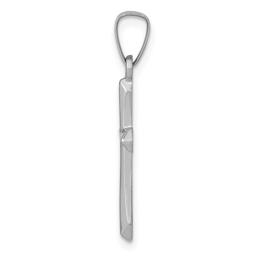 Image of 14K White Gold Polished Cross Pendant XR1611