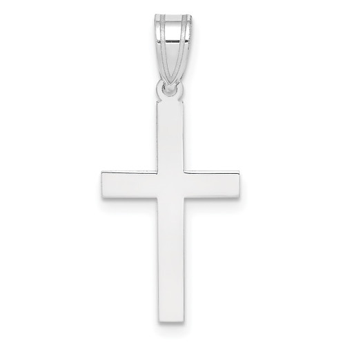 Image of 14K White Gold Polished Cross Pendant XWR13