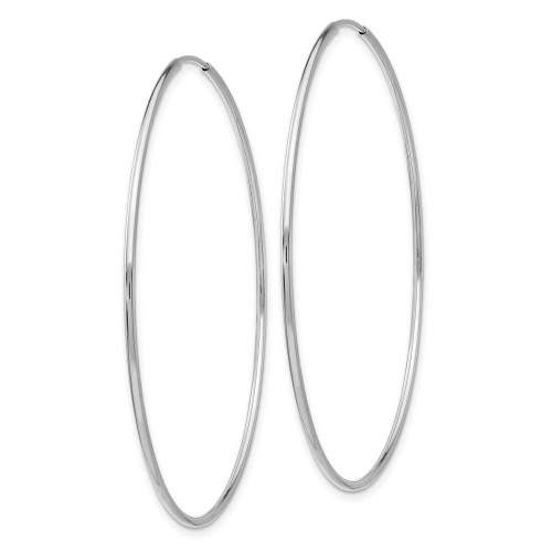 Image of 54mm 14K White Gold Polished Endless Tube Hoop Earrings TF796