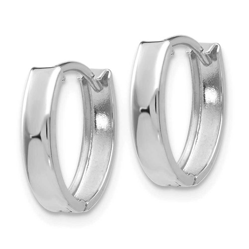 Image of 13mm 14K White Gold Polished Hinged Hoop Earrings TL560